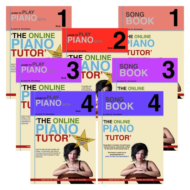 Learn To Play The Piano Books Complete 7 Book + 5 DVD