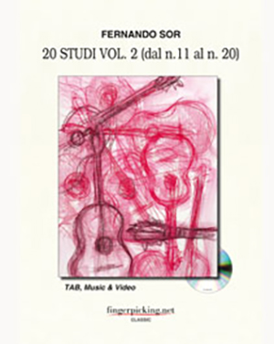Fernando Sor Studies Vol. 2 (from 11 to 20) Book + DVD