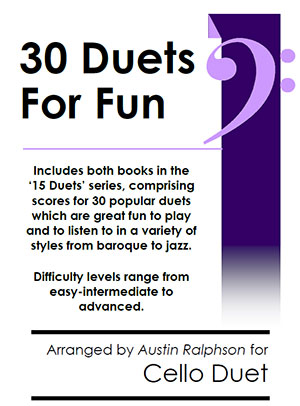 COMPLETE Book of 30 Cello Duets for Fun
