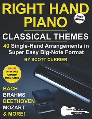 Right Hand Piano Classical Themes + CD