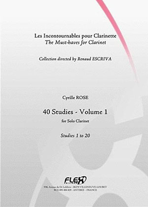 Tuition Book - 40 Studies for Clarinet - Volume 1 - Studies 1 to 20