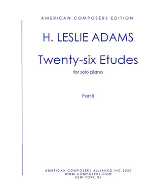 Adams - 26 Etudes for Solo Piano, Vol. 2