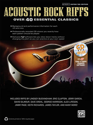 Acoustic Rock Riffs Guitar Book + CD