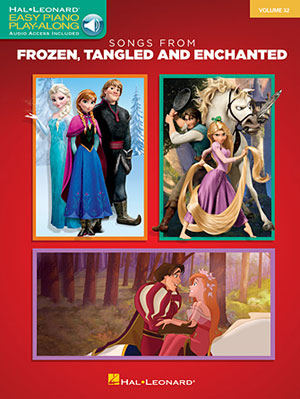 Songs from Frozen, Tangled and Enchanted Easy Piano Play-Along Volume 32 + CD