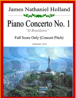 Jazz Brazilian Piano Concerto No 1 in Three Movements (Full Score Only)