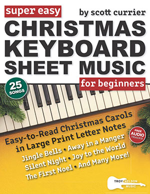 Super Easy Christmas Keyboard Sheet Music for Beginners 25 Christmas Carol + CD