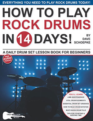 How to Play Rock Drums in 14 Days + CD