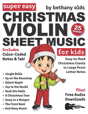 Super Easy Christmas Violin Sheet Music for Kids + CD